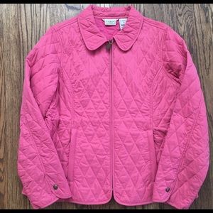 LLBEAN QUILTED RIDING JACKET PINK L